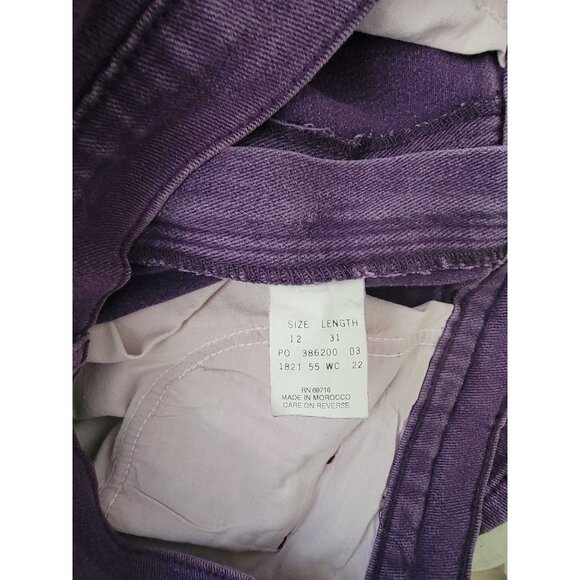 Vintage 90s JORDACHE High Waisted Tapered Leg Purple Mom Jeans Women's Sz 12 - Picture 7 of 8